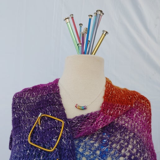 Rainbow Stitch Marker Necklace